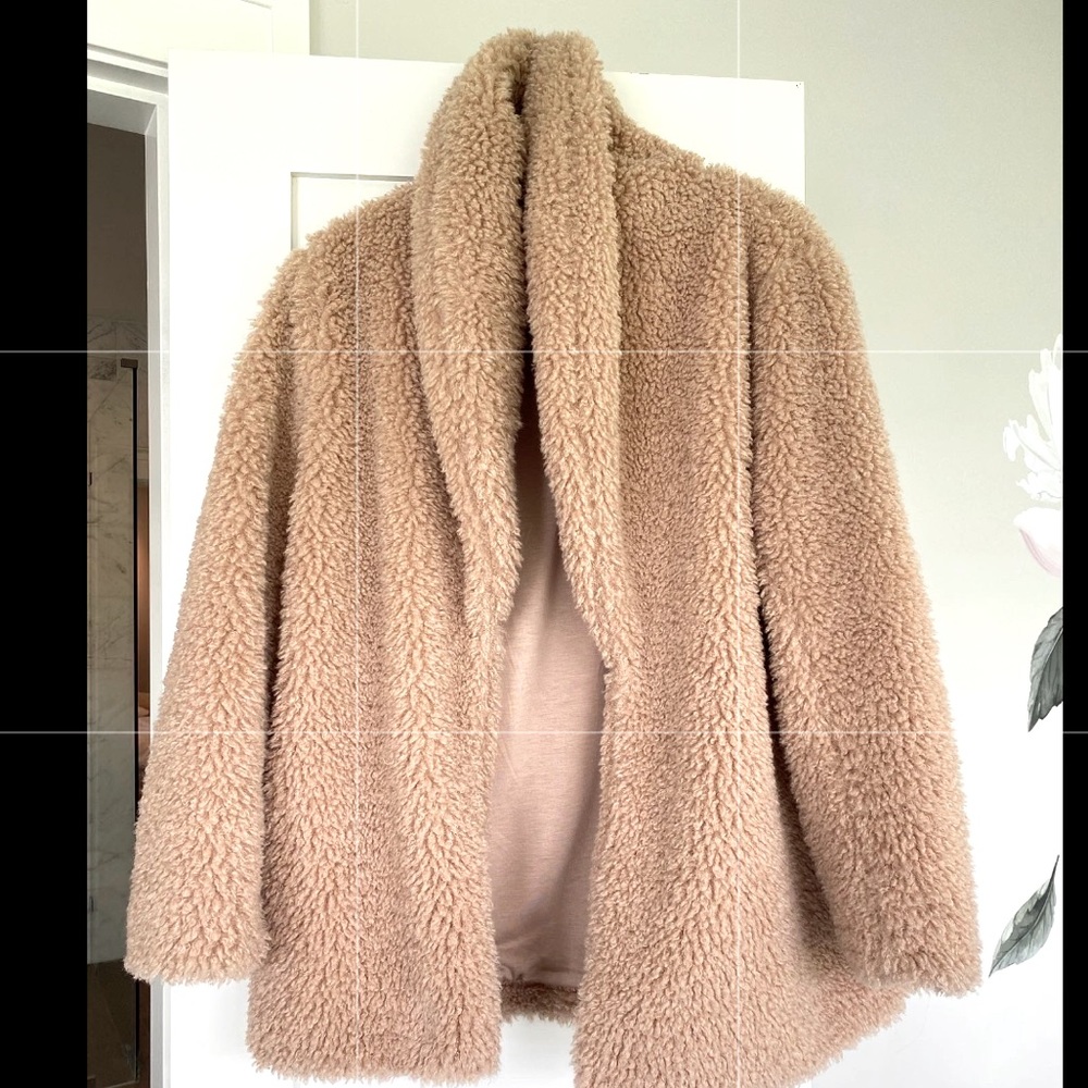 Somedays Lovin teddy bear jacket in blush